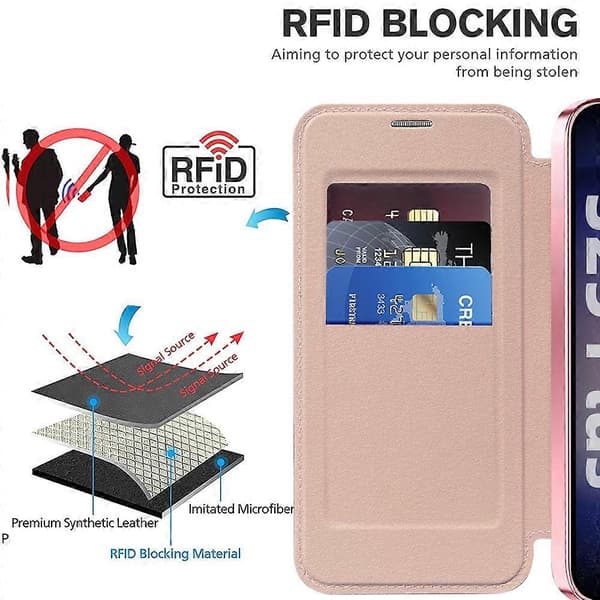 För Samsung Galaxy S25+ Mobilskal, Kompatibelt med MagSafe Diamant PU Läder Mobilskal - Rosa (Rosa)