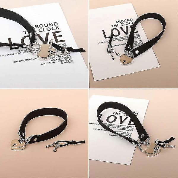 Sydänriippulukko Choker Kaulakoru Avaimilla Naiset Cosplay Choker