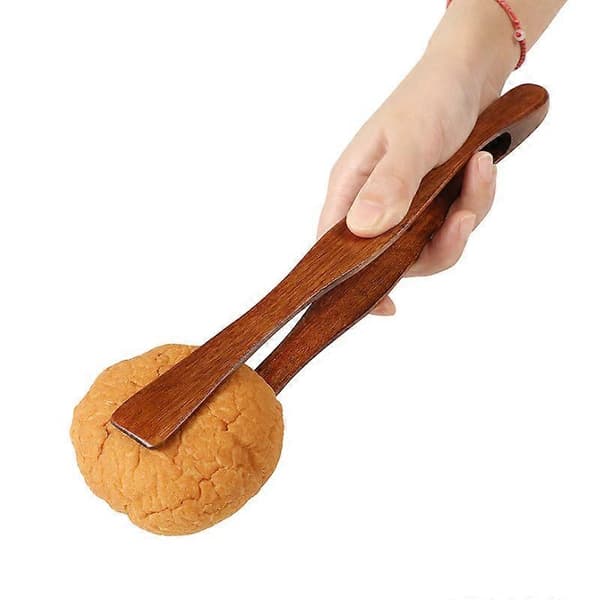 Matserveringstång i trä, buffétång, brödtång, multifunktionell serveringstång i trä, 1 st, 26,5 cm