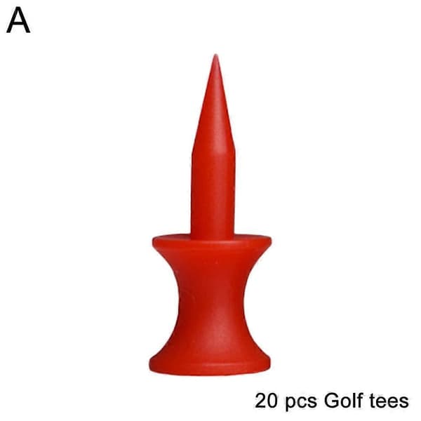 Golftees av plastslott - Alle farger og størrelser - 20 STK/POSE (51 mm hvit)