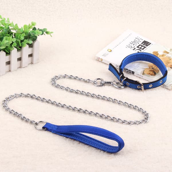 Hundhalsband Set P Kedja Koppel 4mm*180cm