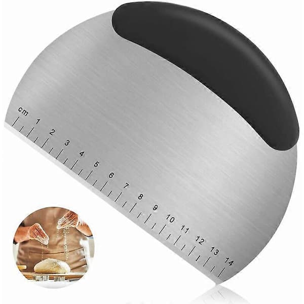Rustfri stålskraber med skala, multifunktionel dejkutter, skraber til at skære brøddej