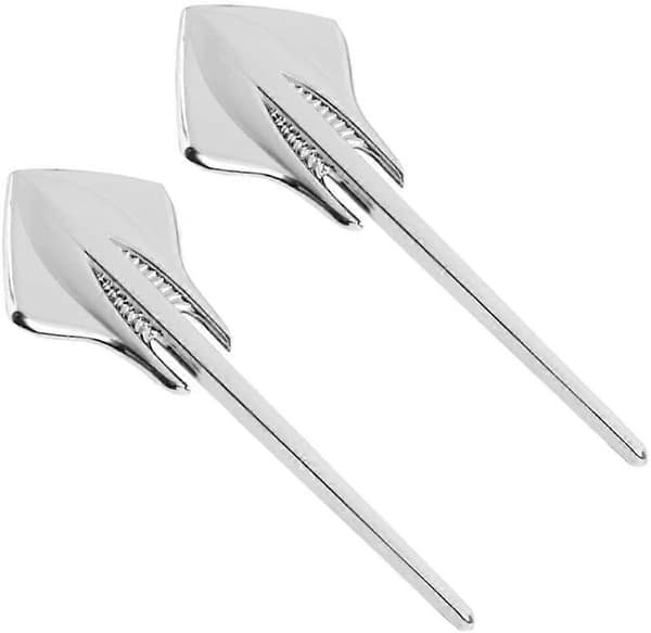 2 kpl Auto 3D -merkkitarra Metallinen Stingray Mako Shark -sivuembleemi 3D-nimikyltti