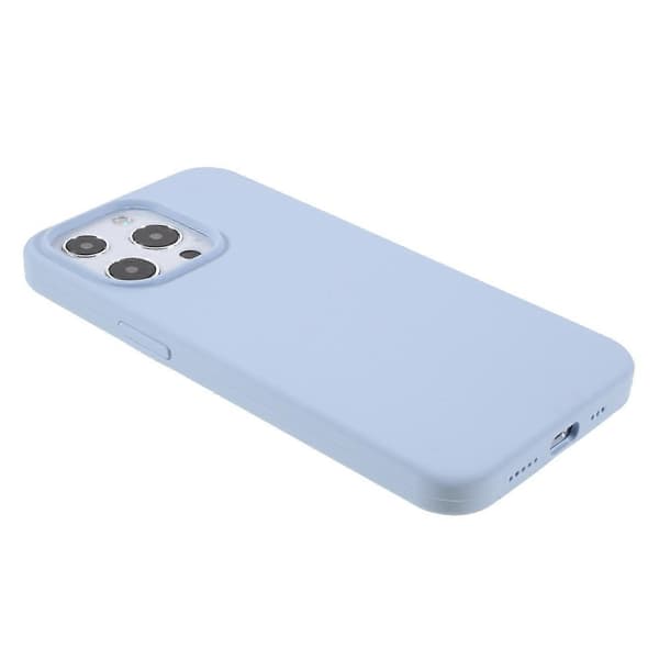 For iPhone 15 Pro Mobiltelefondeksel Solid Silikon Støtsikkert Mobiltelefon Bakdeksel (Lyseblå, Lyseblå)