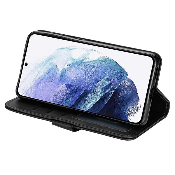 För Samsung Galaxy S25+ Mobilskal Anti-Rep Blixtlås Plånbok Läder Telefonskydd - Svart (Svart)