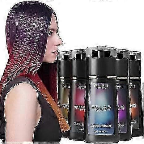 Polar Instant Hårfarve Shampoo til Grå Dækning - Naturlig Hårfarve til Kvinder og Mænd (mørkebrun)