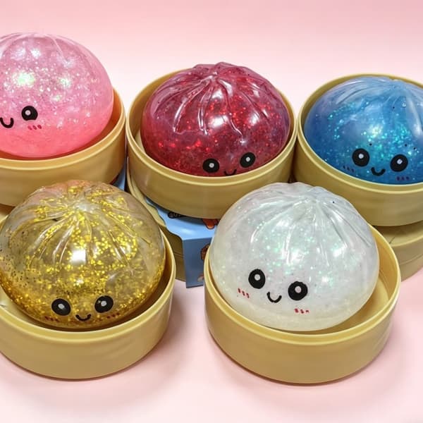Dumpling Squishy - Blinkende dumplings, dumplingklemmer blinker, lindrer angst, myk klemt deig reduserer stress. Stil 5 Style 15