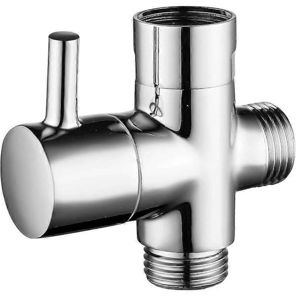 Massiv mässing 3-vägsventil G1/2\" Handdusch Duschkomponenter Universell passform, Krom DSF007, Silver