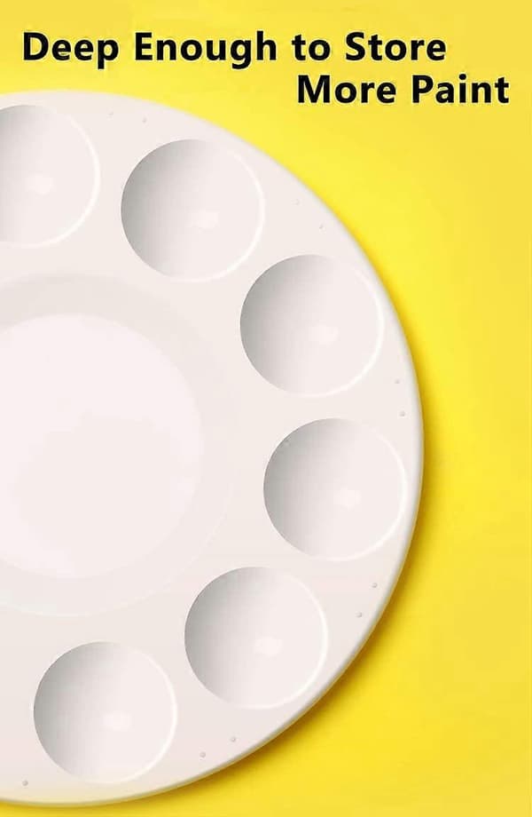 10 Stykker Malepalett Rund Plast Våt Akvarellmaling Brett