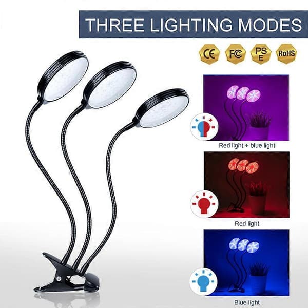 Full Spectrum LED Vekstlys Veg Bloom Planter Dobbelthode for Hage USB-port (45W)