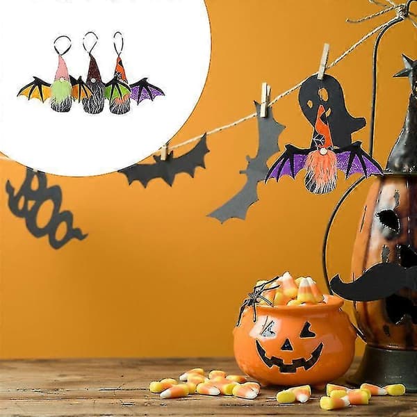 3 stk. Halloween-nissedukker for Halloween-dekorasjoner