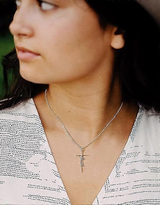 Troskors halskæde til kvinder Religiøse gaver til kvinder Kristne smykker gaver til kvinder