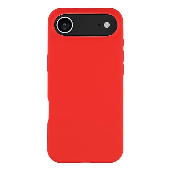 För iPhone 17 Air Telefonskal Solid Silikon Stötsäkert Telefonskydd (Röd, Röd)