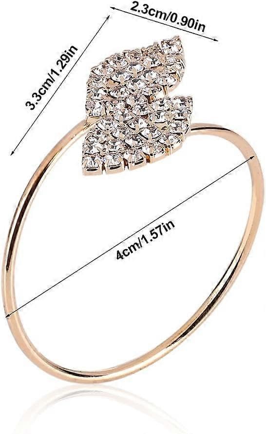 Guld Servietring, 12 stk./sæt Rhinestone Servietringe Bladform Servietringholder Håndlavet Servietsspænde