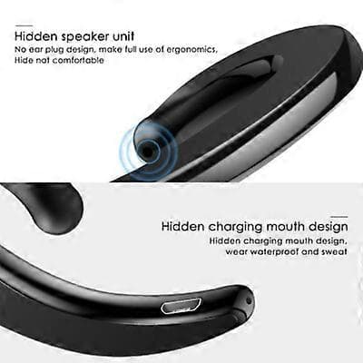 2×Knogleledning Krog Høretelefon Bluetooth Trådløs Stereo Høretelefon Ørepropper Sport