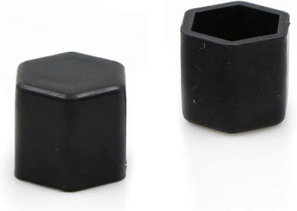 17mm Bilhjul Bolt Caps - Silikonmutterdeksler, Bil Kompatibel med 17mm Muttere, Støvhetter for Bilhjulbolt. 40 Stykker Svart Mutterdeksel