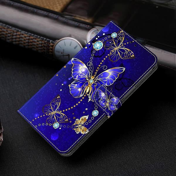 For Galaxy A34 5G mobiltelefondeksel (diamant sommerfugl)