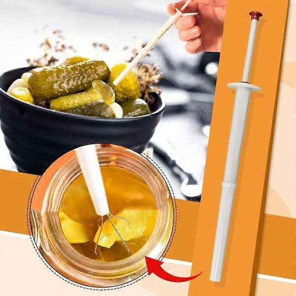 Flexibel multifunktionell pickle pickle pickle Pickup olivplockare matverktyg köksredskap vit