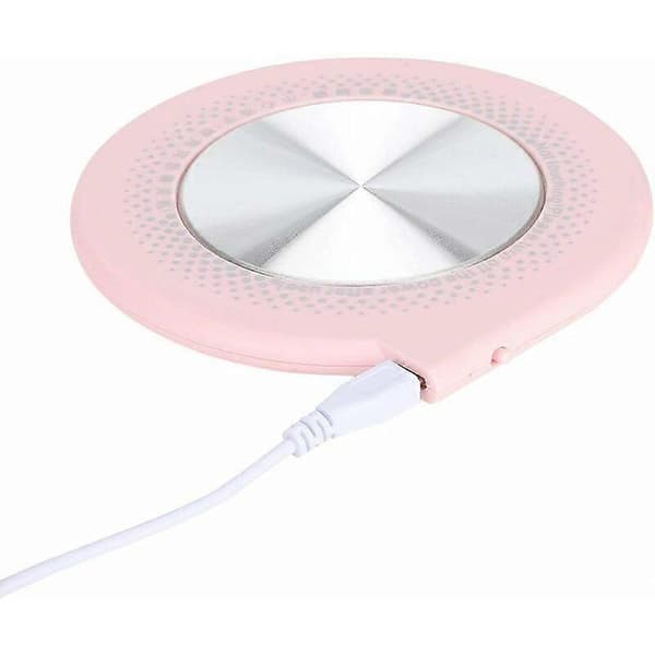 Kaffekoppvarmer, USB elektrisk koppvarmer, rosa 128*128*10mm