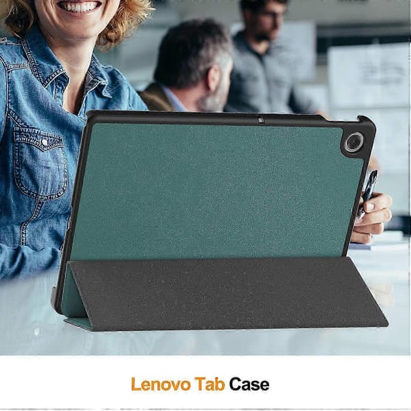 Lenovo Tab TB311FU Tablet Skydd med Anti-Fall Läderstativ och Skydd (Grön)