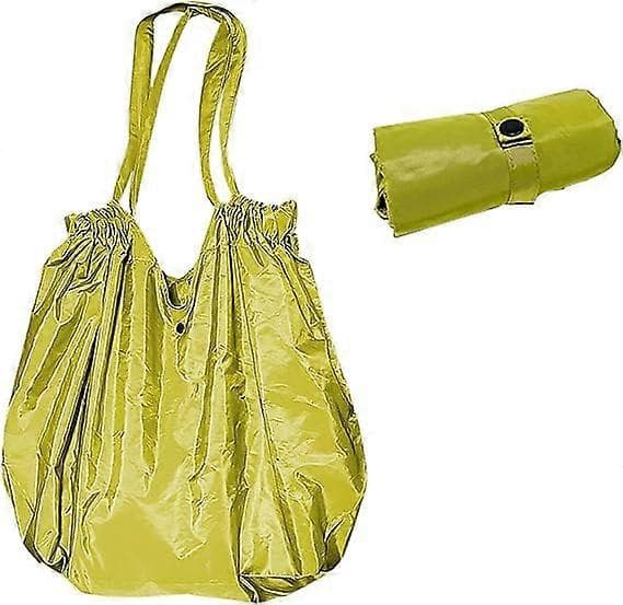 Stor Gjenbrukbar Handlepose, Gjenbrukbar Handlepose, Oppbevaringspose med Snøring, Sammenleggbar Tote Bag for Shopping