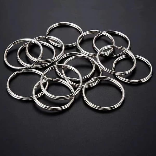 100 stk Nøkkelringer i Bulk, Split Nøkkelringer, Nøkkelring og Håndverk, 1,8 * 25 mm