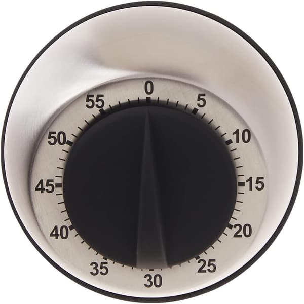 Kock Timer Klocka med Högt Alarm, 100% Mekanisk Bordsklocka - Inga Batterier Krävs - Magnetisk Baksida