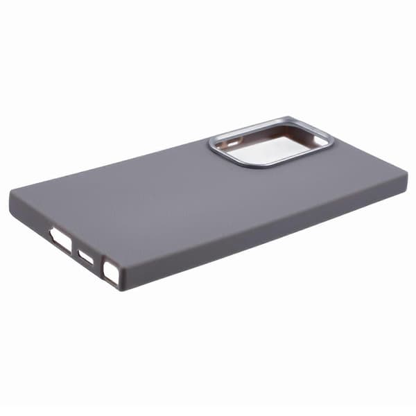 För Samsung Galaxy S24 Ultra Mobilskal Lädertextur TPU Stötsäkert Mobilskyddsfodral - Grå (Grå)