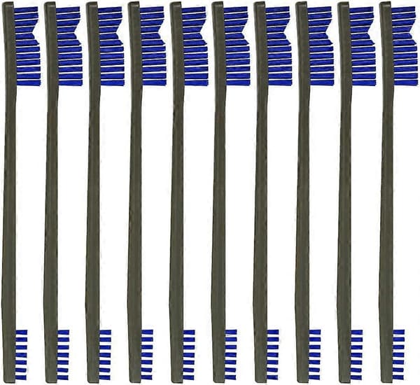 Blå nylon universal våpenrengjøringsbørste (10-pakning)