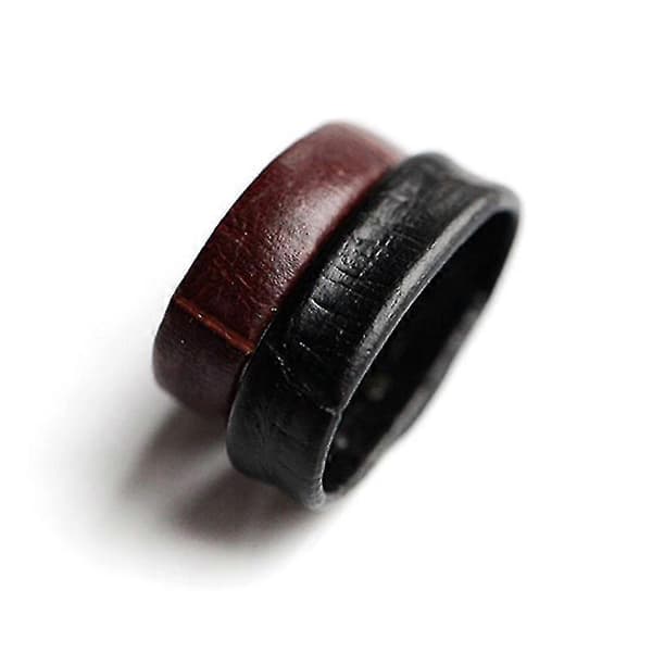 2025 Premium Lærreim Klokkeholder Ring Loop Hoop Keeper Svart Brun Spenne (Brun, 24mm)