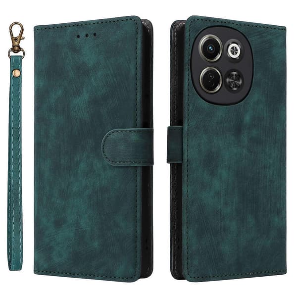 Plånboksfodral för TECNO Pova 6 Neo/Spark 30 5G KL8 RFID-skydd Flip Cover Ställ (Grön)