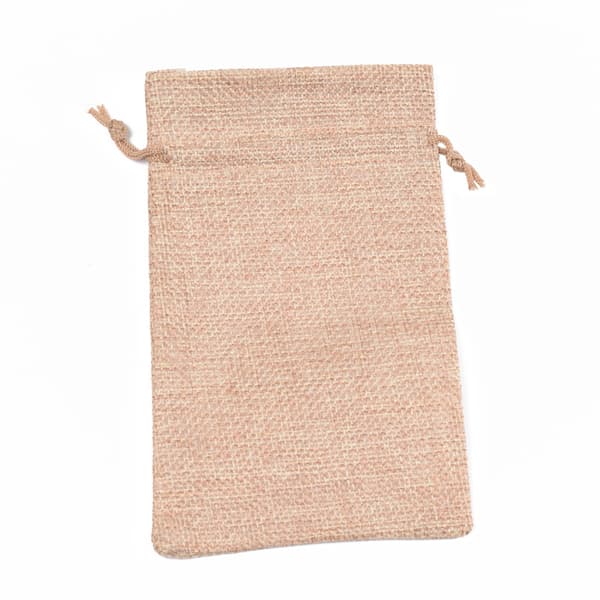 20 st Linne Jute Presentpåsar, Hessianväskor Säck Dragsko Väskor Smyckespåsar Festförvaring Wrap (Kaffe)