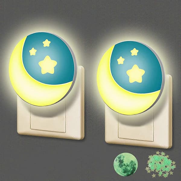 Natlampe Stikkontakt Bevægelsessensor X2 LED-lys Aktiveret Sensor Egnet Til Soveværelse EU-regler