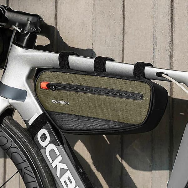ROCKBROS 066 1.7L Cykel Reflekterande Polyesterfiber + PU Triangel Cykel Topprörsväska