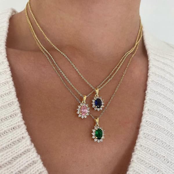 Retro sol halskæde personlighed ins stil legering diamant sol halskæde kvinder, sæt med 3 stk