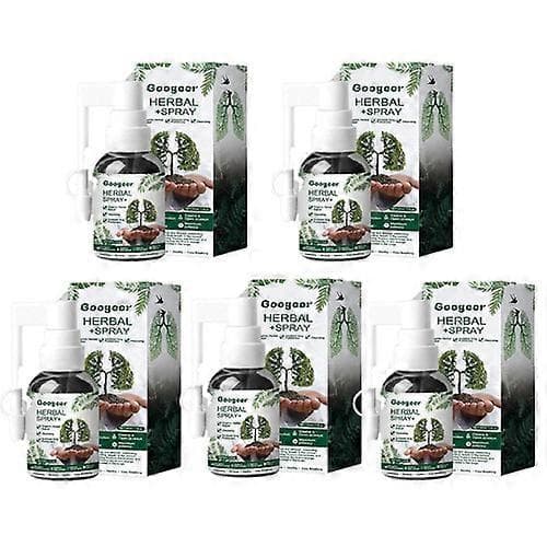 1-5 flaskor Respinature Herbal Lung Cleanse Mist - Kraftfullt lungstöd, växtbaserad vårdessens (5 lådor)