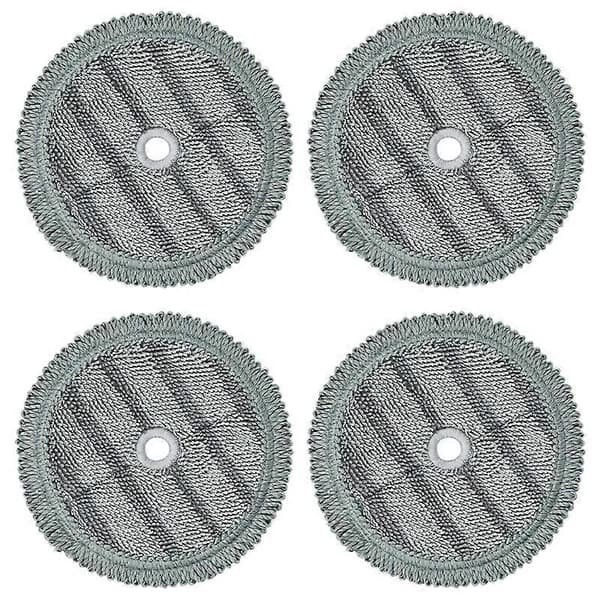 Fiber Moppepude, Miljøvenlig 4 STK Effektiv Moppeklud God Vandabsorption, 14,5 cm