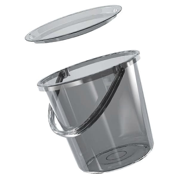 Vattenförvaringshink Stor Kapacitet Plastspann för Hemmabruk Ljusgrå 23L Rund Form 1 Set
