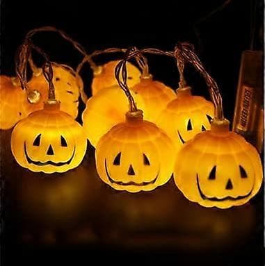 Halloween Pumpa Ljusslinga 3 meter 20 Lampor för Rums- och Trädgårdsdekoration