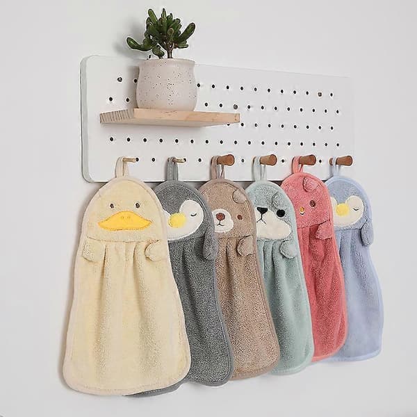 3 st Söta Djur Handdukar, Liten Handduk, Barn Handduk, Absorberande Tecknad Handduk