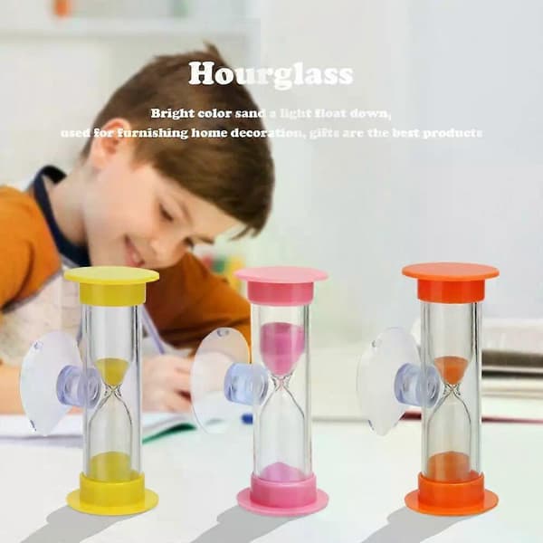 2/3 minuters timglas timer kök matlagning tandborste timer barn present borstning sandmätare timglas med sugkoppar (2 minuter lila 5 st, A34)
