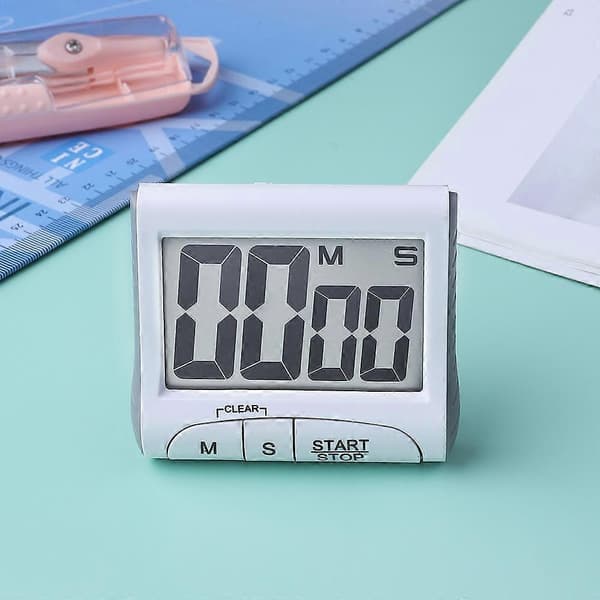 Køkkenur, 24H Digital Magnetisk Elektronisk Køkkenur Digitalt Ur med Lydalarm LCD-Display Nedtælling