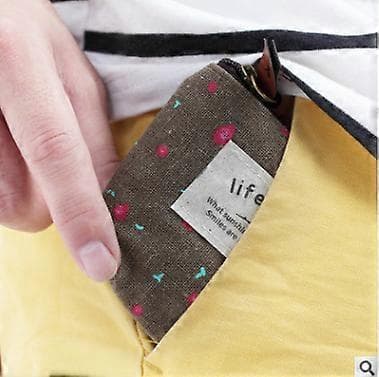 4 st Canvas Myntbörs Ändra Väska Dragkedja Mynthållare Mini Plånböcker Väskor För Kvinnor Flickor