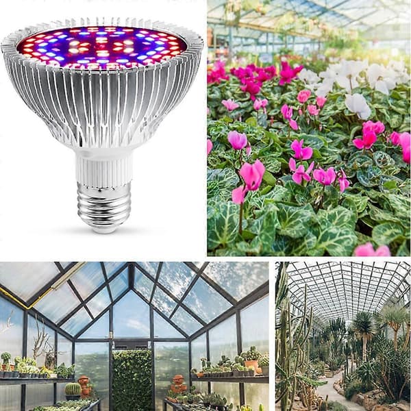 Typ A 40 LED E27 Växtlampa med 5730 LED-chip, Fullspektrum Inomhus Växtlampa
