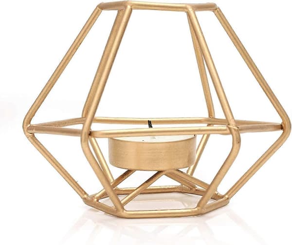 Telysholder Telysestake Geometrisk Lysestake Geometrisk Telysholder (Liten, Gullfarget)