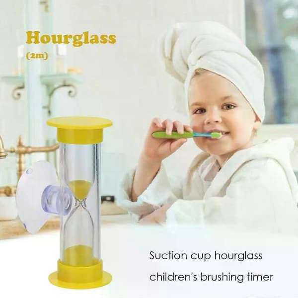 2/3 minutter timeglas timer køkken madlavning tandbørste timer børnegave børstning sandmåler tid timeglas med sugekopper (3 minutter blå 5 stk., A25)