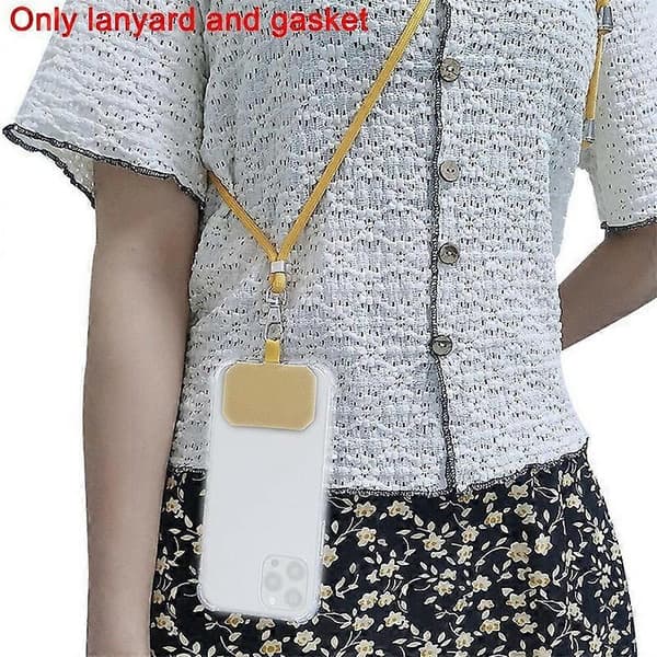 Universal Cross Body Nylon Patch Telefonlina Mobiltelefonrem (Gul (1st)