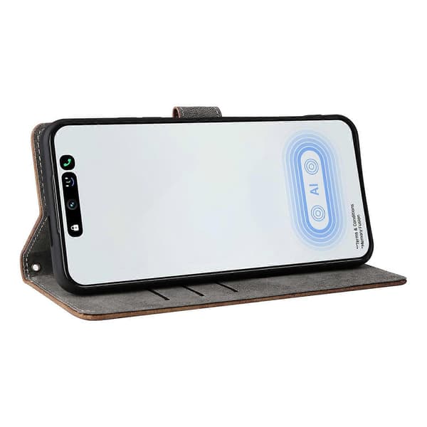 För TECNO Pova 6 Neo/Spark 30 5G KL8 Plånboksfodral RFID-skydd Flipfodral Ställ (Brun)
