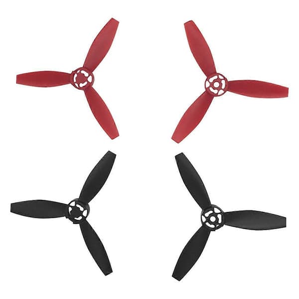 4 ST Lämplig för Parrot Bebop 2 Drönare Propellerblad Drönartillbehör Svart+Röd