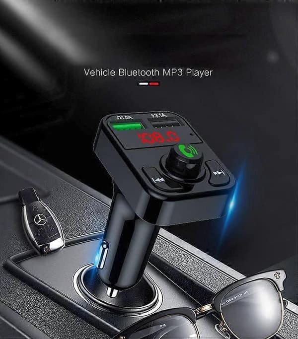 Bil FM-sändare Handsfree Bluetooth Bil Kit MP3-spelare 3.1A Snabbladdning